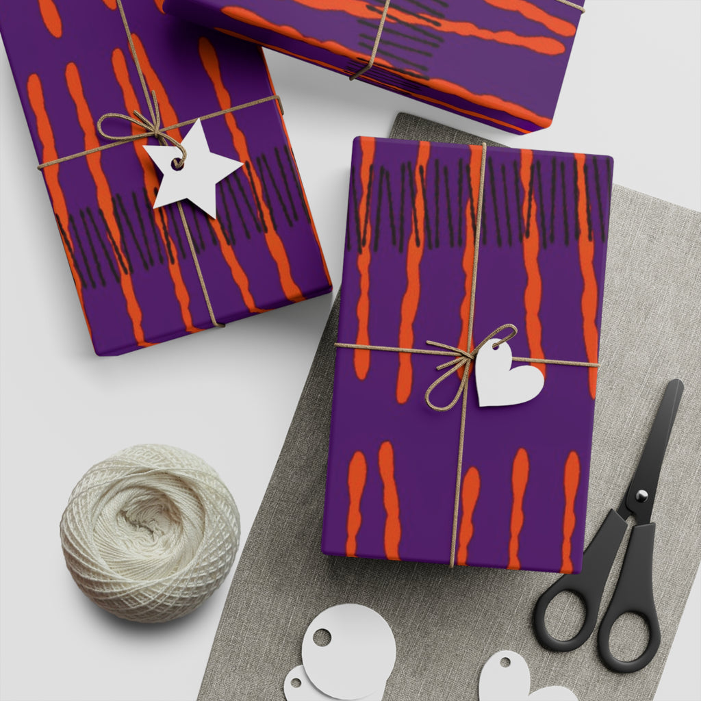 Ribbon Rhythm — Plum Pulse Gift Wrap Sheet