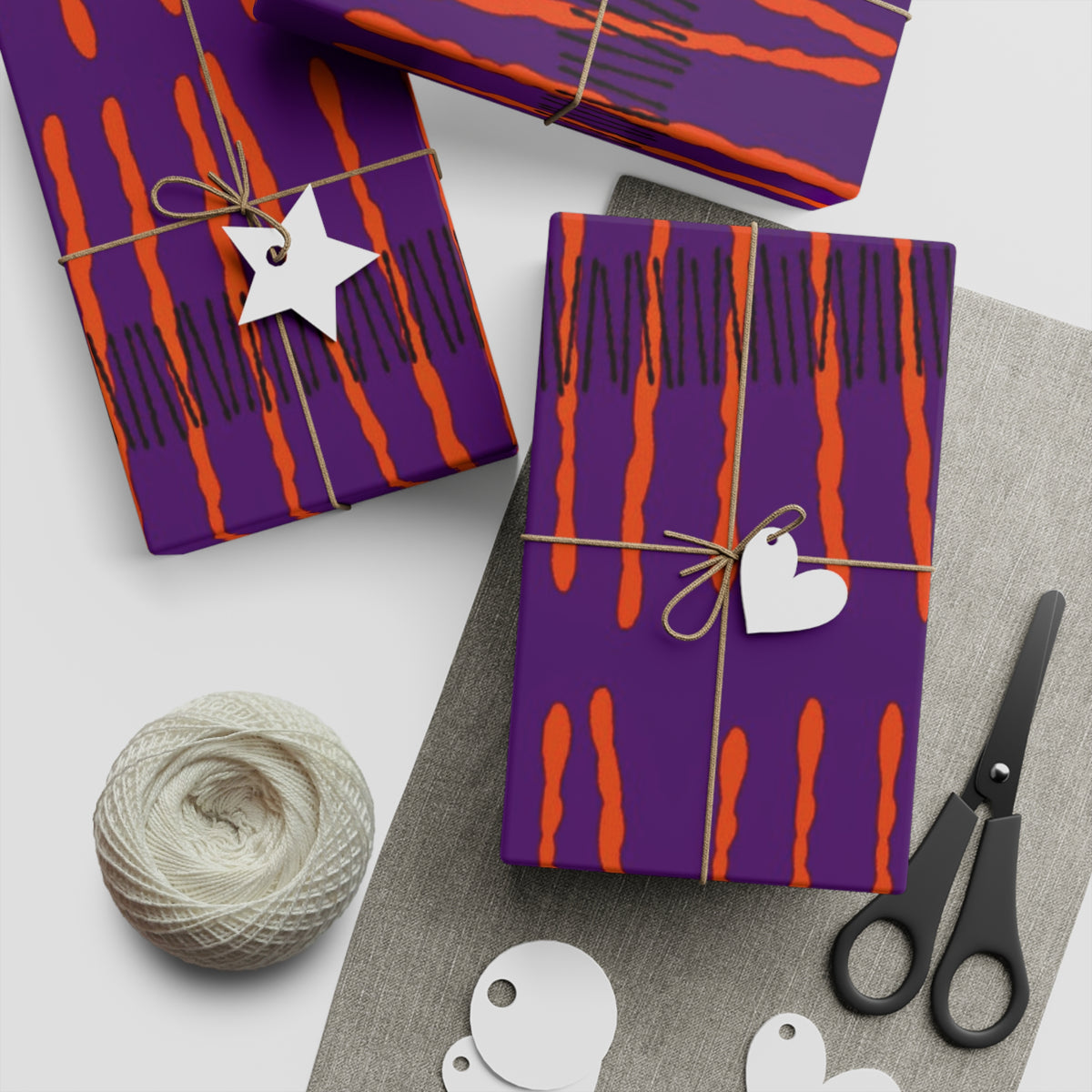 Ribbon Rhythm — Plum Pulse Gift Wrap Sheet