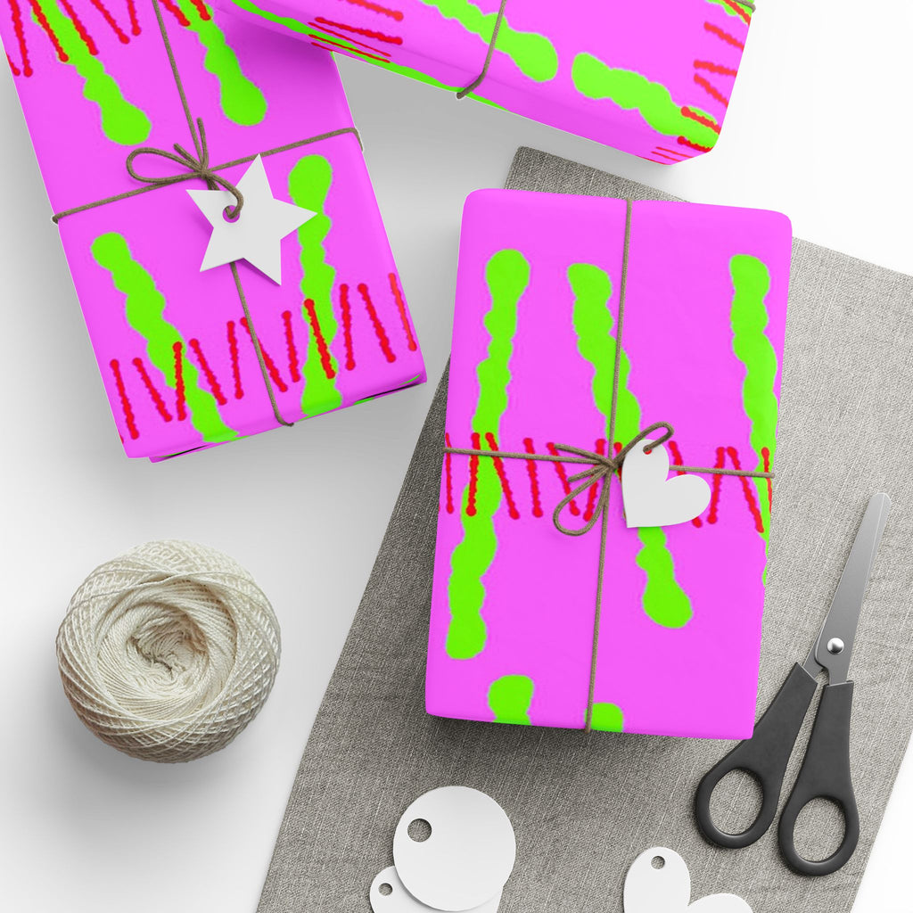 Ribbon Rhythm — Lime Laugh Wrapping Paper Roll