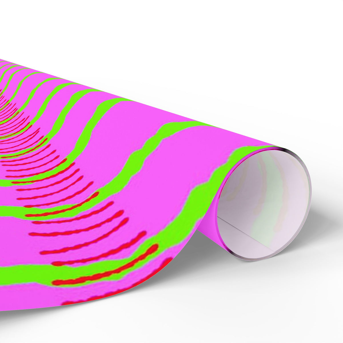 Papel de regalo con rayas de neón brillante: papel de regalo abstracto rosa y lima