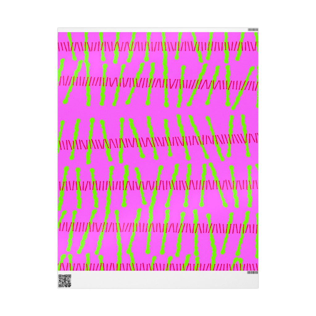 Ribbon Rhythm — Lime Laugh Wrapping Paper Roll