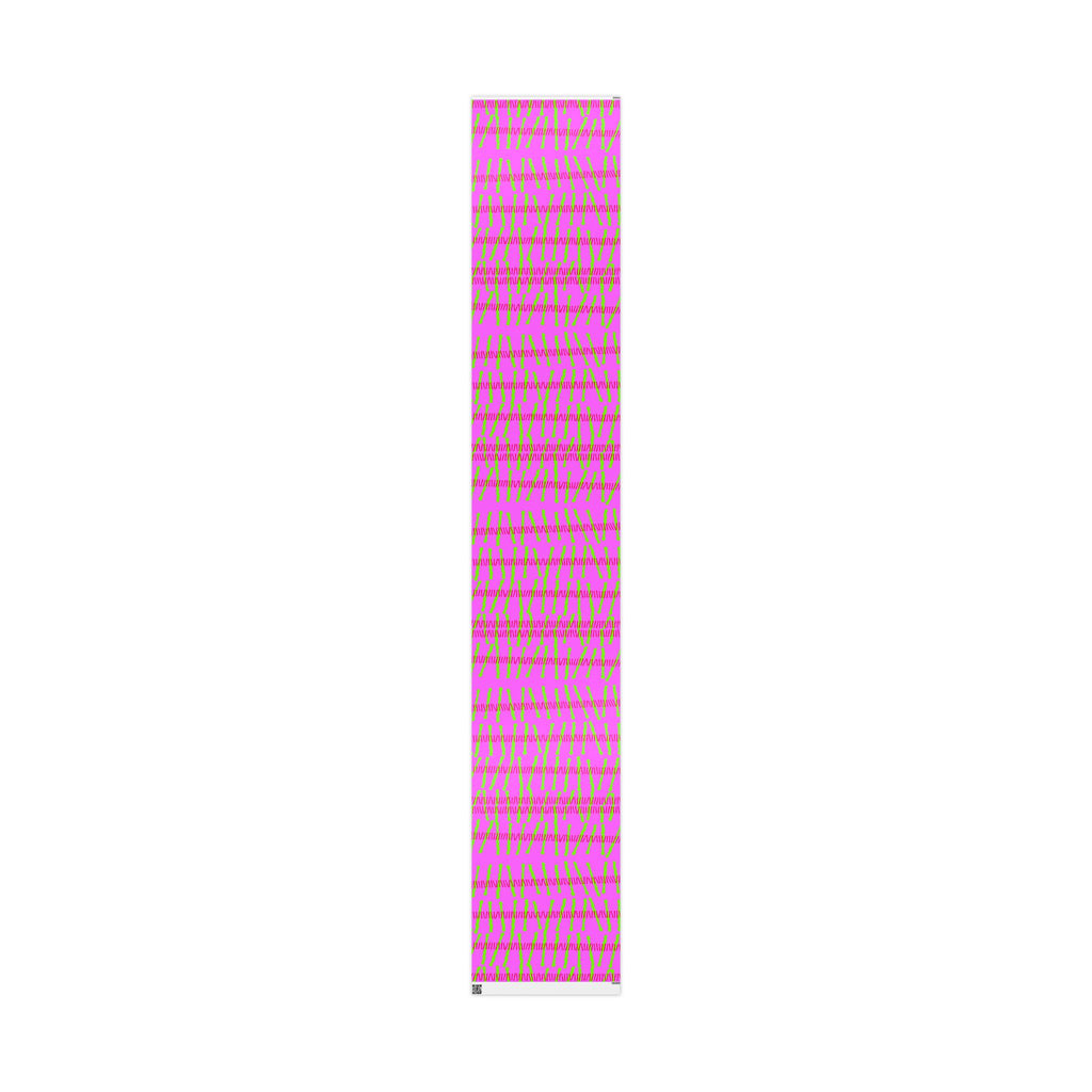 Papel de regalo con rayas de neón brillante: papel de regalo abstracto rosa y lima