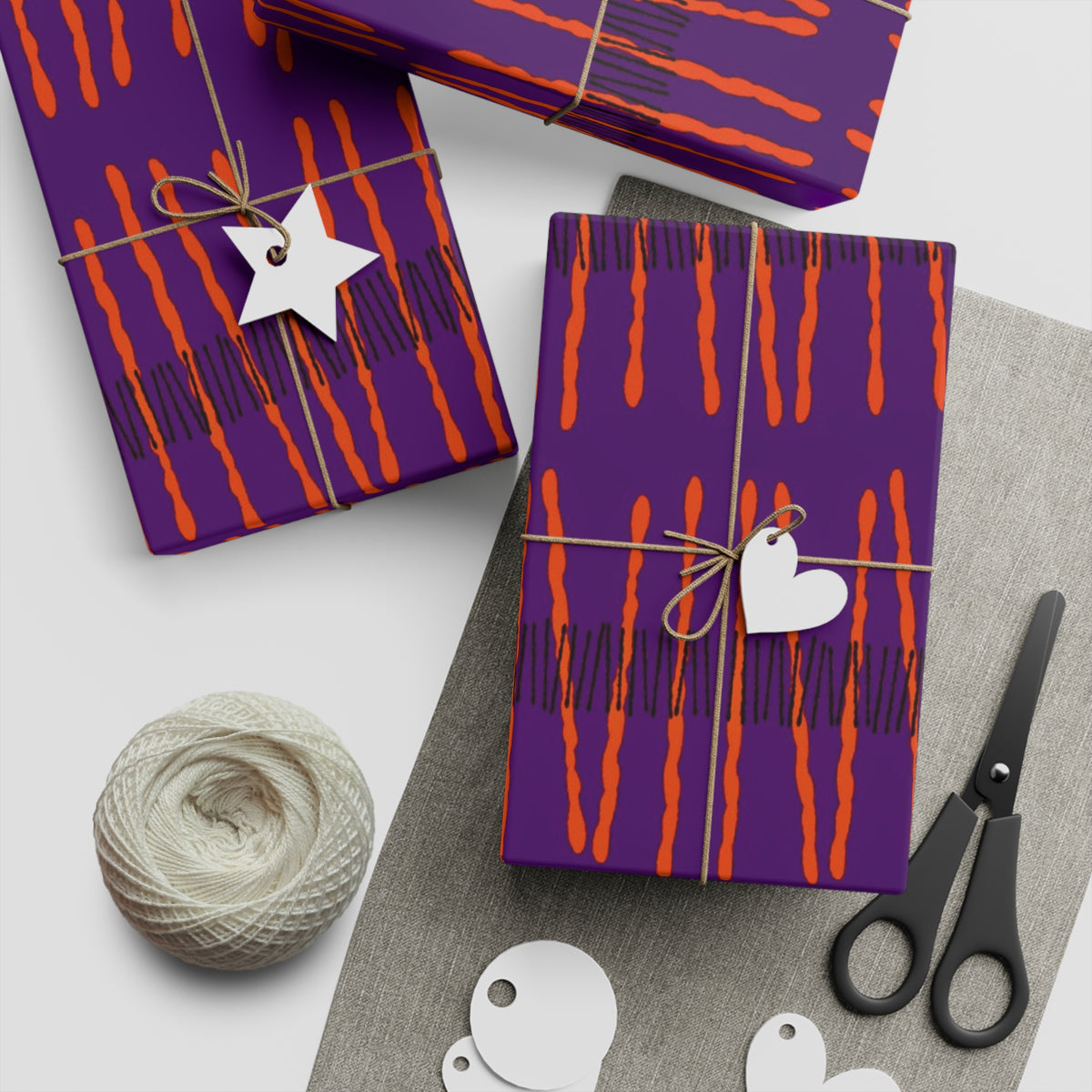 Ribbon Rhythm — Plum Pulse Gift Wrap Sheet