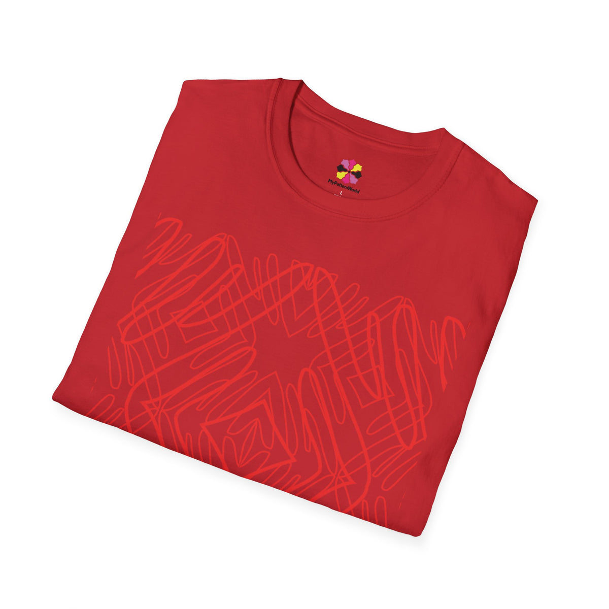 Crimson Current — Scarlet Shadow Graphic T-Shirt