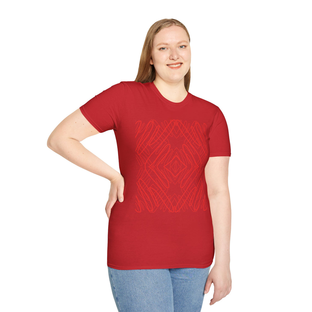 Crimson Current — Scarlet Shadow Graphic T-Shirt