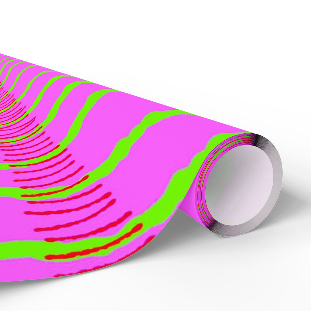 Papel de regalo con rayas de neón brillante: papel de regalo abstracto rosa y lima