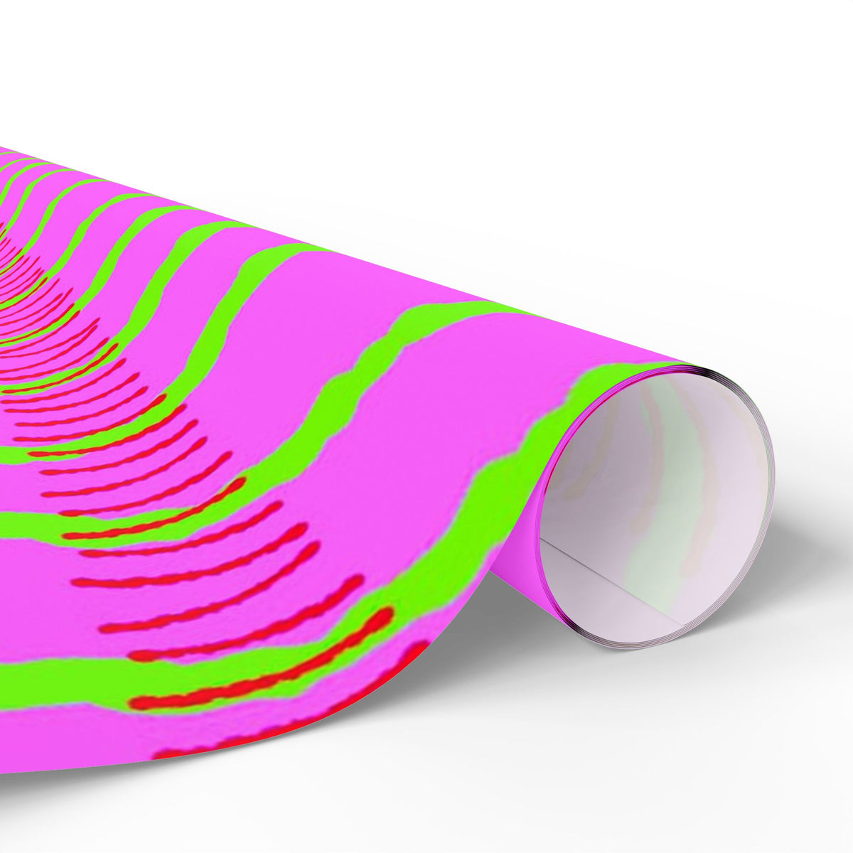 Papel de regalo con rayas de neón brillante: papel de regalo abstracto rosa y lima