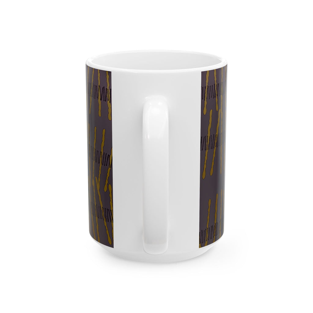 Ribbon Rhythm — Plum Pulse Ceramic Mug (11oz & 15oz)