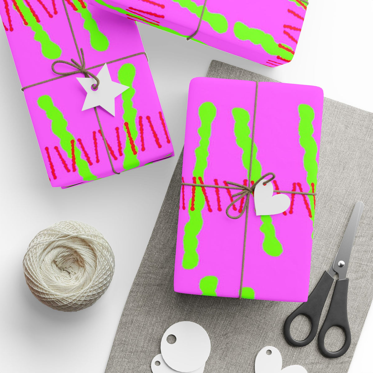 Ribbon Rhythm — Lime Laugh Wrapping Paper Roll