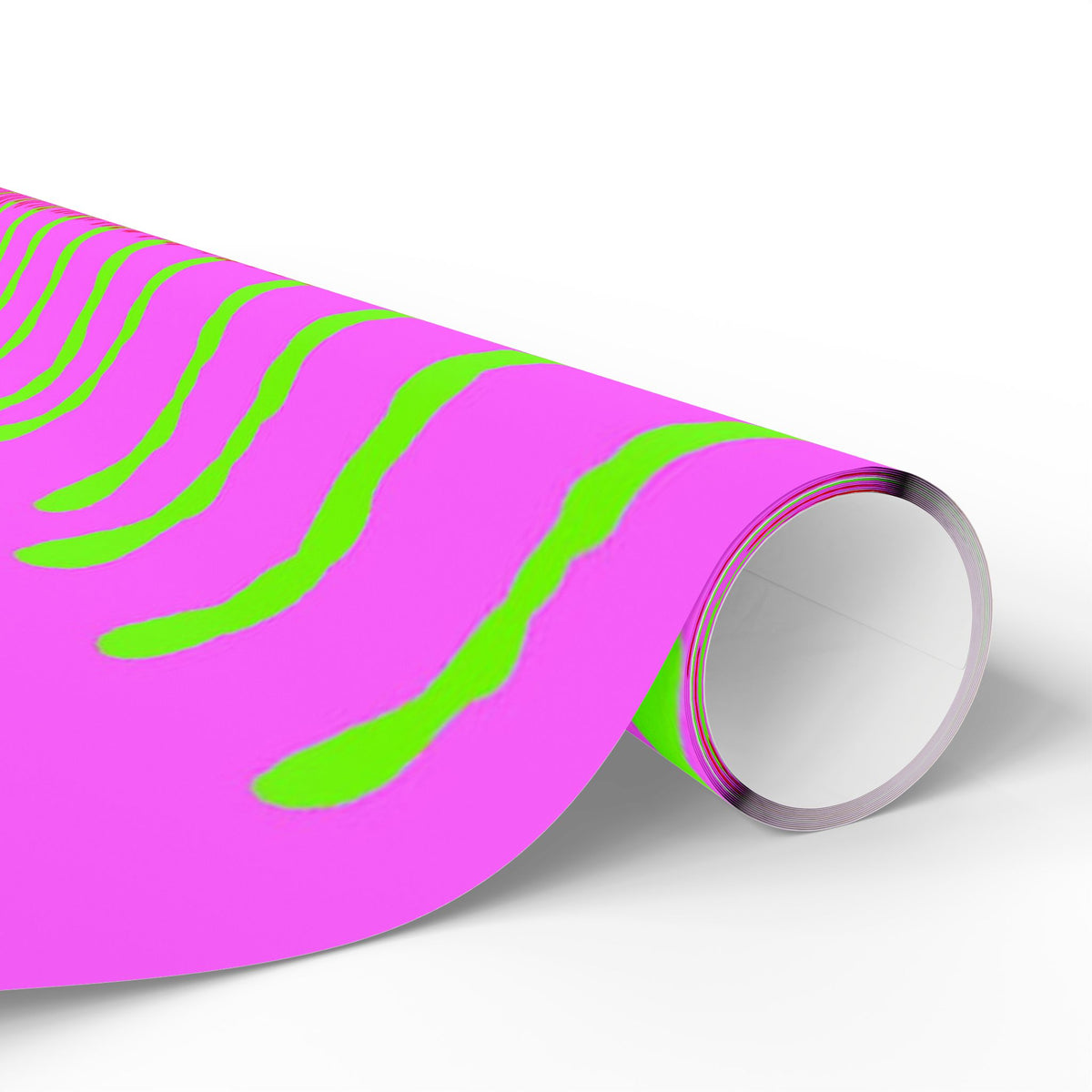 Papel de regalo con rayas de neón brillante: papel de regalo abstracto rosa y lima