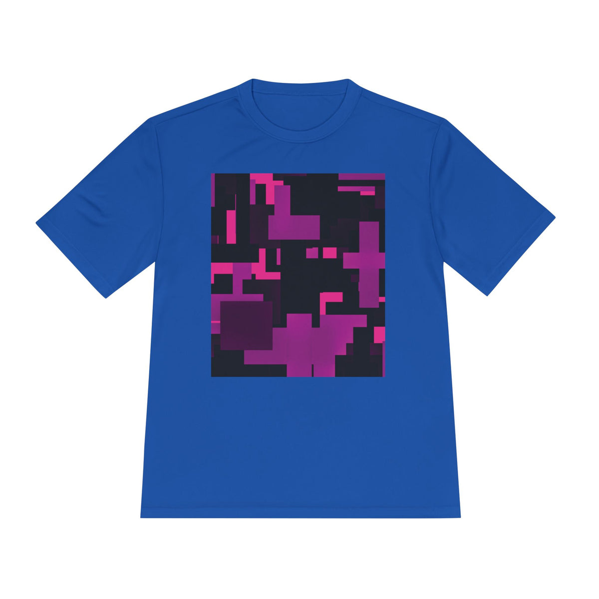 Scarlet Structure — Plum Pixel Graphic T-Shirt