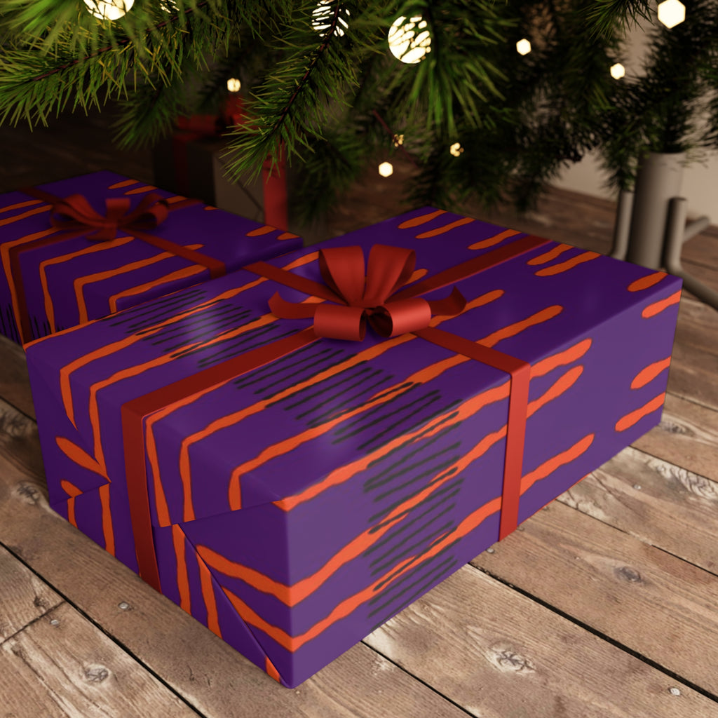 Ribbon Rhythm — Plum Pulse Gift Wrap Sheet