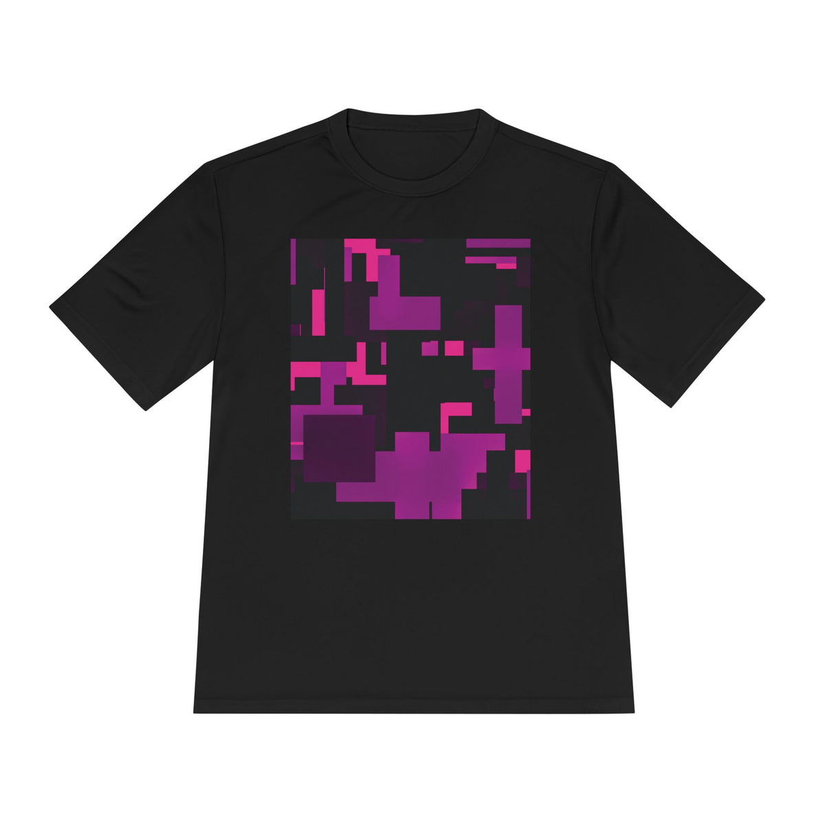 Scarlet Structure — Plum Pixel Graphic T-Shirt