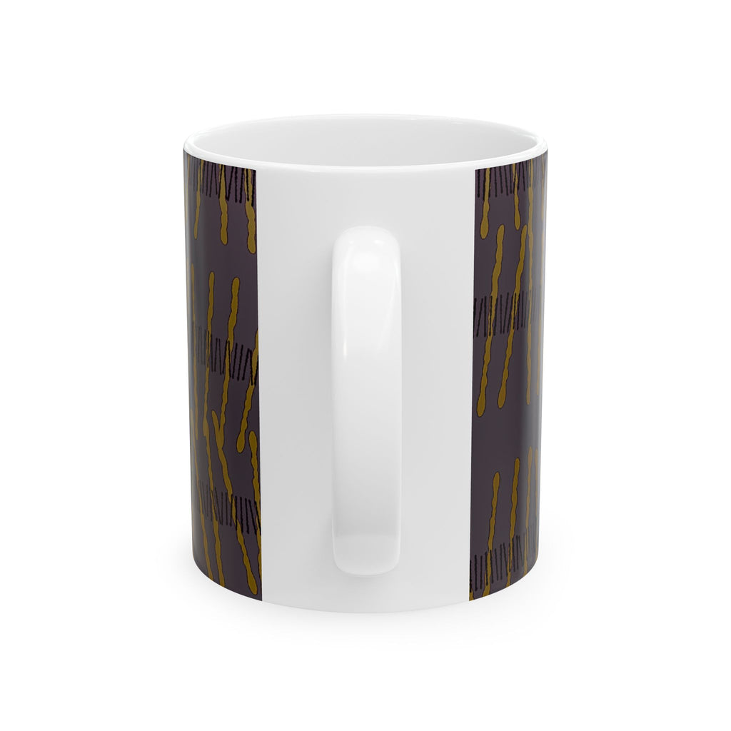 Ribbon Rhythm — Plum Pulse Ceramic Mug (11oz & 15oz)