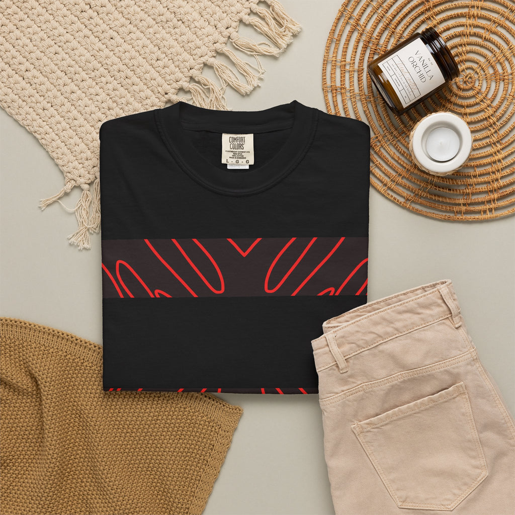 Crimson Current — Scarlet Shadow Garment-Dyed T-Shirt