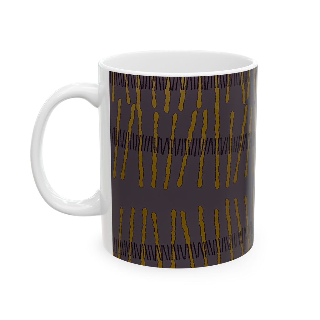 Ribbon Rhythm — Plum Pulse Ceramic Mug (11oz & 15oz)