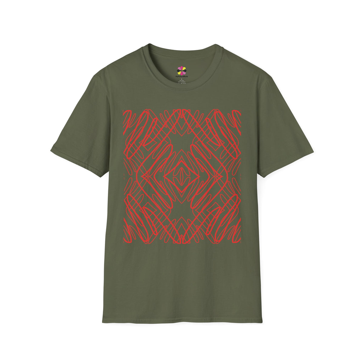 Crimson Current — Scarlet Shadow Graphic T-Shirt