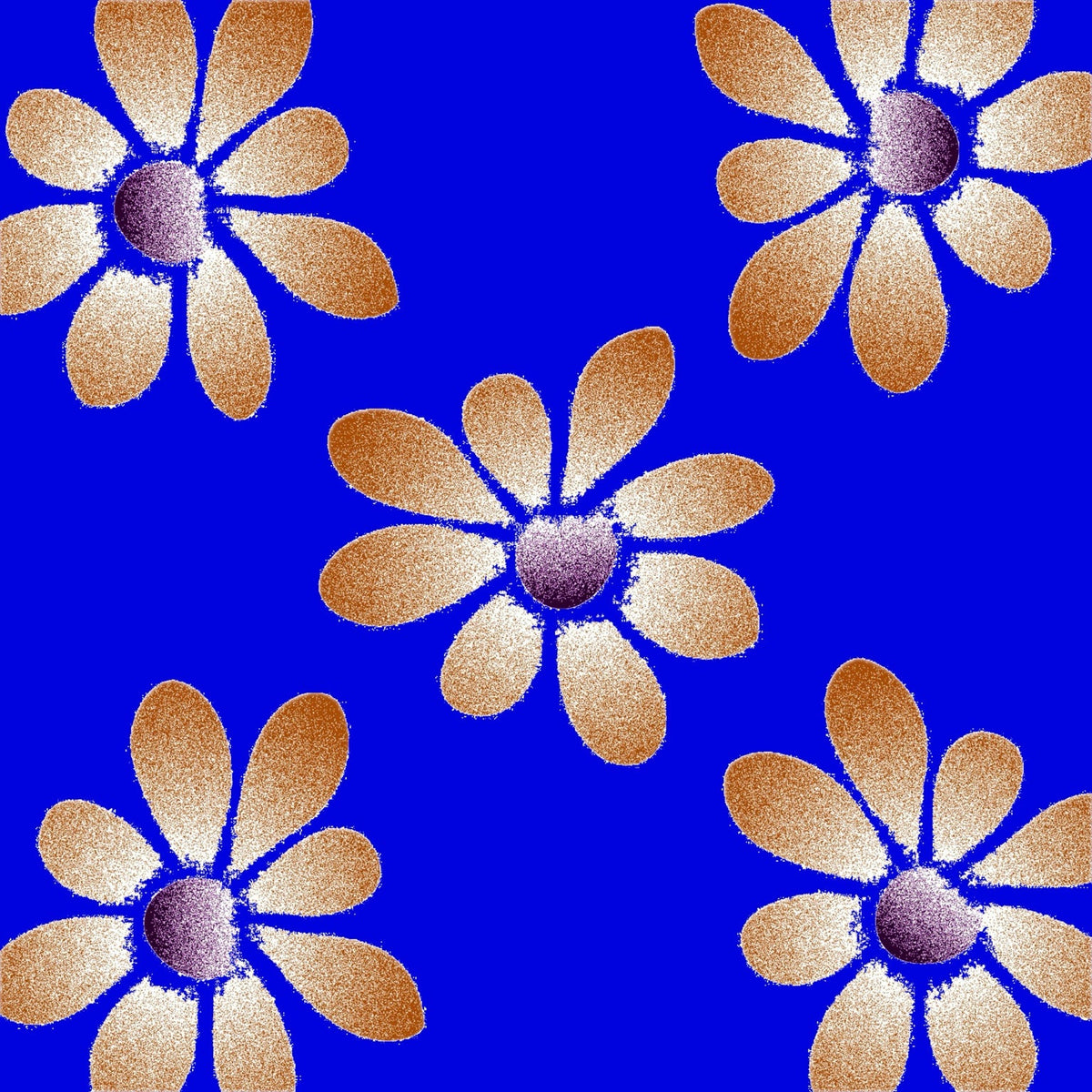 Petal Portal - Sapphire Sun Daisy Bloom pattern